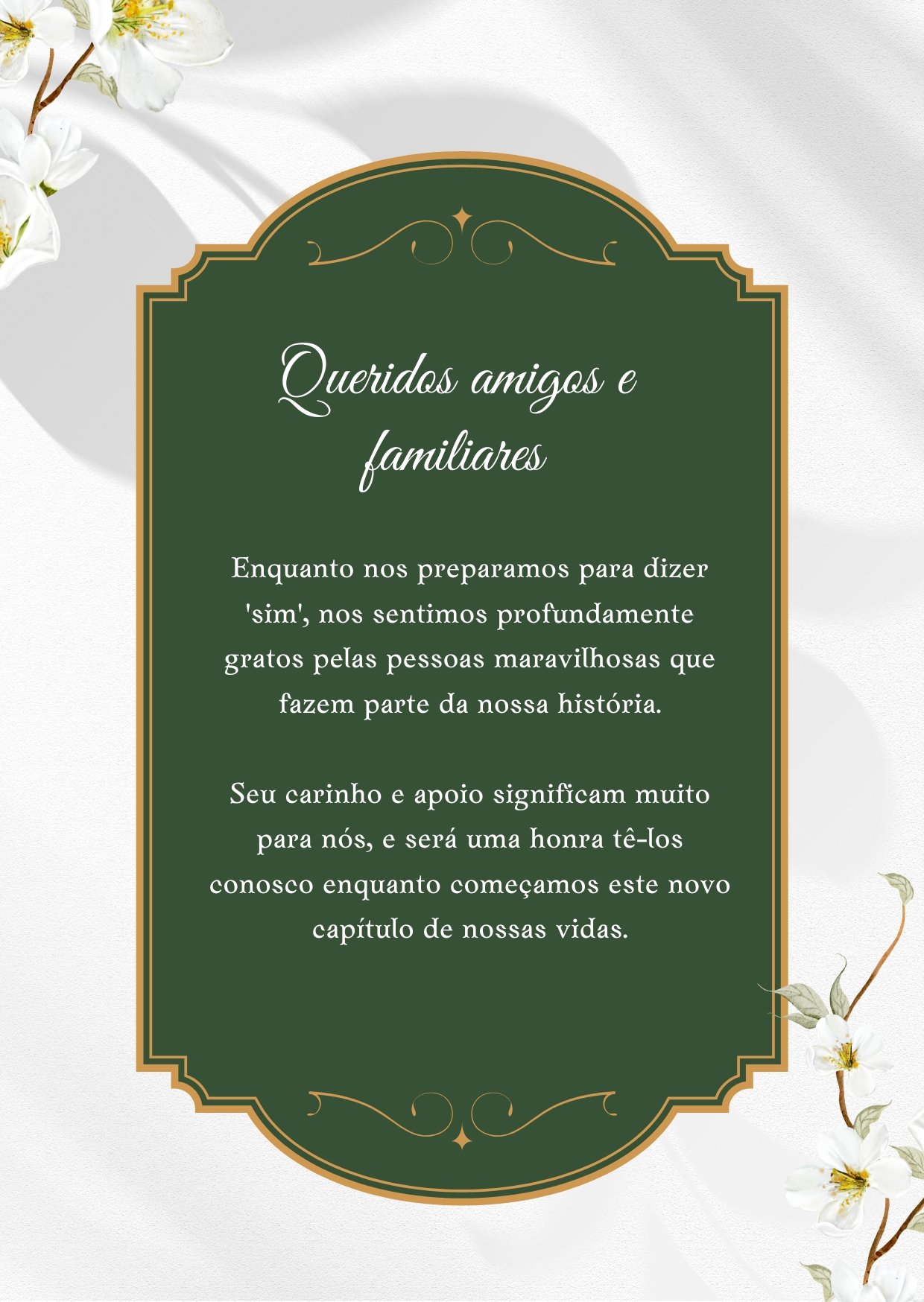 Mensagem aos Convidados